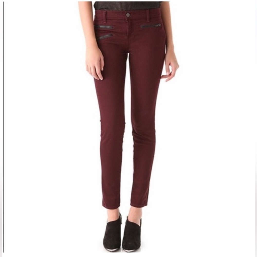 J Brand Jeans Zoey Triple Zipper Skinny in Lava
